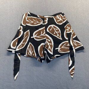 who what wear Size Small black brown trouser‎ shorts,Zipper,Pockets,Women's